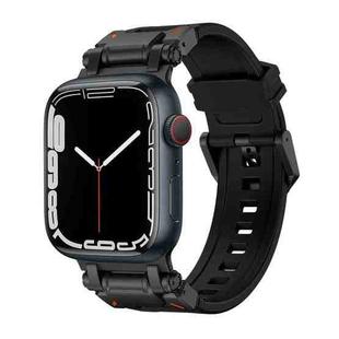 For Apple Watch SE 2023 44mm Explorer TPU Watch Band(Black Black)
