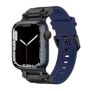 For Apple Watch SE 2023 44mm Explorer TPU Watch Band(Black Blue)