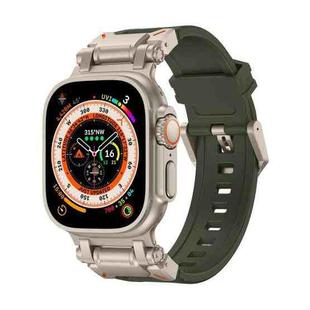 For Apple Watch Ultra 2 49mm Explorer TPU Watch Band(Titanium Green)