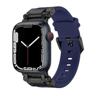 For Apple Watch SE 44mm Explorer TPU Watch Band(Black Blue)