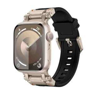 For Apple Watch Series 4 44mm Explorer TPU Watch Band(Titanium Black)
