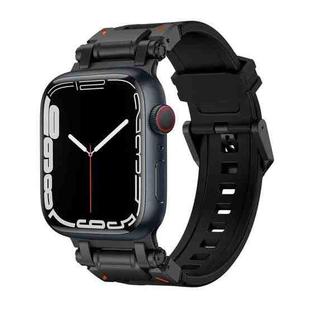 For Apple Watch 42mm Explorer TPU Watch Band(Black Black)