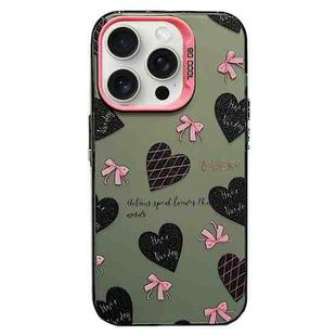 For iPhone 14 Pro Sweet Cool Bow PC Phone Case(Love Heart)