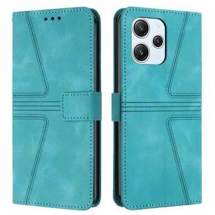 For Xiaomi Redmi 12 4G Triangle Solid Color Leather Phone Case(Green)