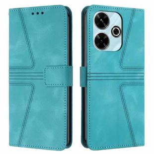 For Xiaomi Redmi 13 4G Triangle Solid Color Leather Phone Case(Green)