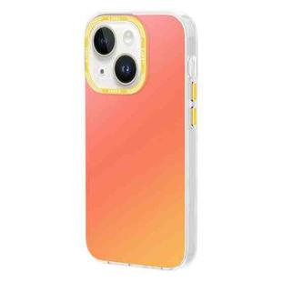 For iPhone 14 Plus TGVIS Grace Series Gradient Color Phone Case(Sunrise Orange)