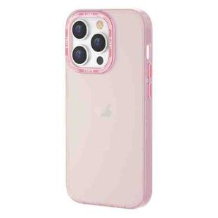 For iPhone 14 Pro TGVIS Grace Series Transparent Color Phone Case(Pink)