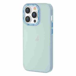 For iPhone 14 Pro Max TGVIS Grace Series Transparent Color Phone Case(Light Blue)