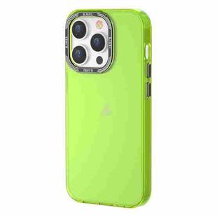 For iPhone 14 Pro Max TGVIS Grace Series Transparent Color Phone Case(Fluorescent Green)