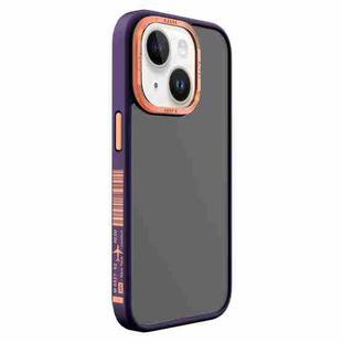 For iPhone 14 TGVIS Vibrant Series Fashion Frame Phone Case(Purple)