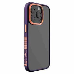 For iPhone 14 Pro Max TGVIS Vibrant Series Fashion Frame Phone Case(Purple)