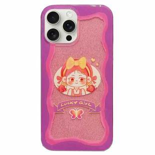 For iPhone 15 Pro Double Sided IMD Full Coverage TPU Phone Case(Bow Headscarf Girl)