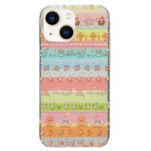 For iPhone 14 Double Sided IMD Full Coverage TPU Phone Case(Pentagram Cats Dogs)