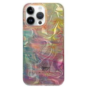 For iPhone 14 Pro Max Double Sided IMD Full Coverage TPU Phone Case(Pink Halo Ripple)