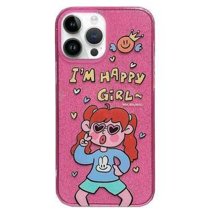For iPhone 13 Pro Double Sided IMD Full Coverage TPU Phone Case(Rabbit T-shirt Girl)