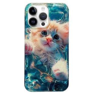 For iPhone 13 Pro Double Sided IMD Full Coverage TPU Phone Case(Cute Orange Cat)