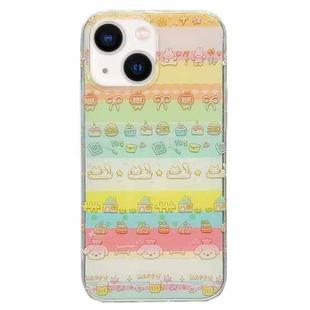 For iPhone 13 Double Sided IMD Full Coverage TPU Phone Case(Cake House Cat)