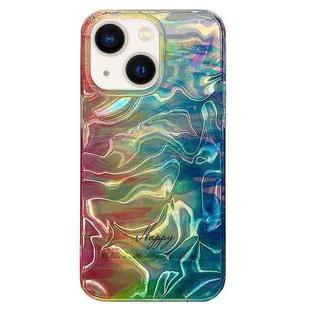 For iPhone 13 Double Sided IMD Full Coverage TPU Phone Case(Green Halo Ripple)