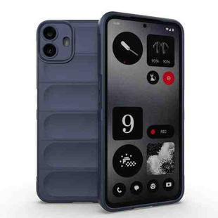 For Nothing CMF Phone 1 Magic Shield TPU + Flannel Phone Case(Dark Blue)