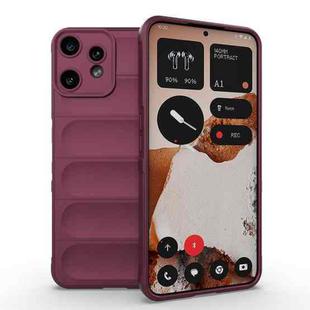 For Nothing CMF Phone 2 Pro 5G Global Magic Shield TPU + Flannel Phone Case(Wine Red)
