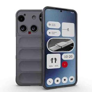 For Nothing Phone 3 Magic Shield TPU + Flannel Phone Case(Dark Grey)
