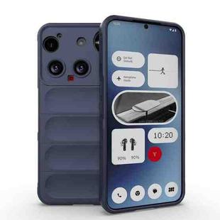 For Nothing Phone 3 Magic Shield TPU + Flannel Phone Case(Dark Blue)
