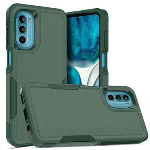 For Motorola Moto G52 / G82 2 in 1 PC + TPU Phone Case(Dark Green)