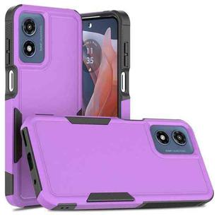 For Motorola Moto G Play 4G 2024 2 in 1 PC + TPU Phone Case(Purple)