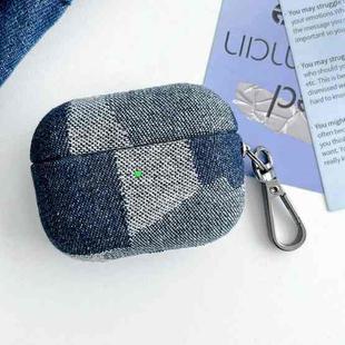 For AirPods 3 Stitching Denim Cloth Bluetooth Earphone Protective Case(Light Color Irregular)