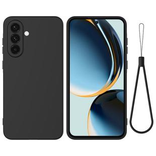 For Samsung Galaxy M56 / F56 5G Pure Color Liquid Silicone Shockproof Phone Case(Black)