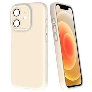 For iPhone 12 Fine Hole Dopamine PC Phone Case(White)