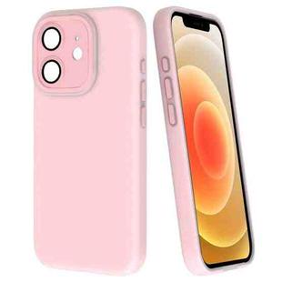 For iPhone 12 Fine Hole Dopamine PC Phone Case(Pink)