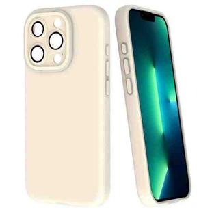 For iPhone 13 Pro Max Fine Hole Dopamine PC Phone Case(White)