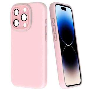 For iPhone 14 Pro Max Fine Hole Dopamine PC Phone Case(Pink)