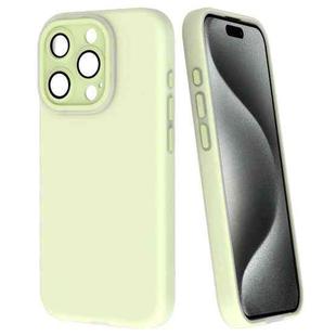 For iPhone 15 Pro Max Fine Hole Dopamine PC Phone Case(Green)