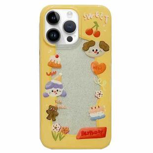 For iPhone 14 Pro Double Sided IMD Full Coverage TPU Phone Case(Side Cake Puppy)