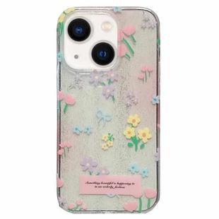 For iPhone 13 Double Sided IMD Full Coverage TPU Phone Case(Floral)