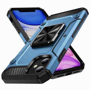 For iPhone 11 Shockproof Metal Holder Phone Case(Navy Blue)