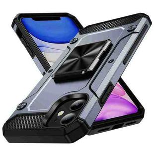 For iPhone 11 Shockproof Metal Holder Phone Case(Grey)