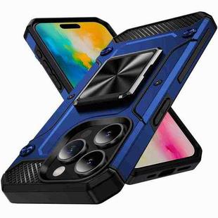 For iPhone 16 Pro Max Shockproof Metal Holder Phone Case(Blue)