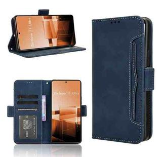 For Asus Zenfone 11 Ultra Skin Feel Calf Texture Card Slots Leather Phone Case(Blue)