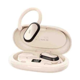 ZGA GS08 LED Digital Display Open Wireless Bluetooth Earphone(White)