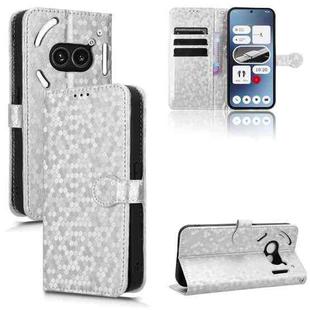 For Nothing Phone 2a Honeycomb Dot Texture Leather Phone Case(Silver)