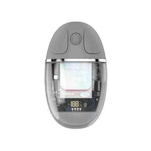 ZGA Colorful Transparent Dual Mode Wireless 2.4G + Bluetooth 5.0 Mouse(Grey)