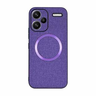 For Xiaomi Redmi Note 13 Pro+ CD Magsafe Magnetic Cloth Texture Phone Case(Purple)