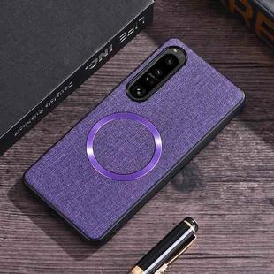 For Sony Xperia 1 VI CD Magsafe Magnetic Cloth Texture Phone Case(Purple)