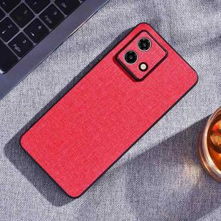 For Motorola Edge 40 Neo Cloth Texture PU + TPU Phone Case(Red)