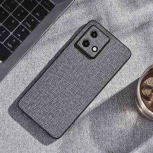 For Motorola Edge 40 Neo Cloth Texture PU + TPU Phone Case(Grey)