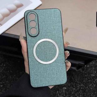 For OnePlus Ace 5 Ultra / Nord 5 CD Magsafe Magnetic Cloth Texture Phone Case(Light Green)