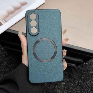 For OnePlus Ace 5 Ultra / Nord 5 CD Magsafe Magnetic Cloth Texture Phone Case(Dark Green)
